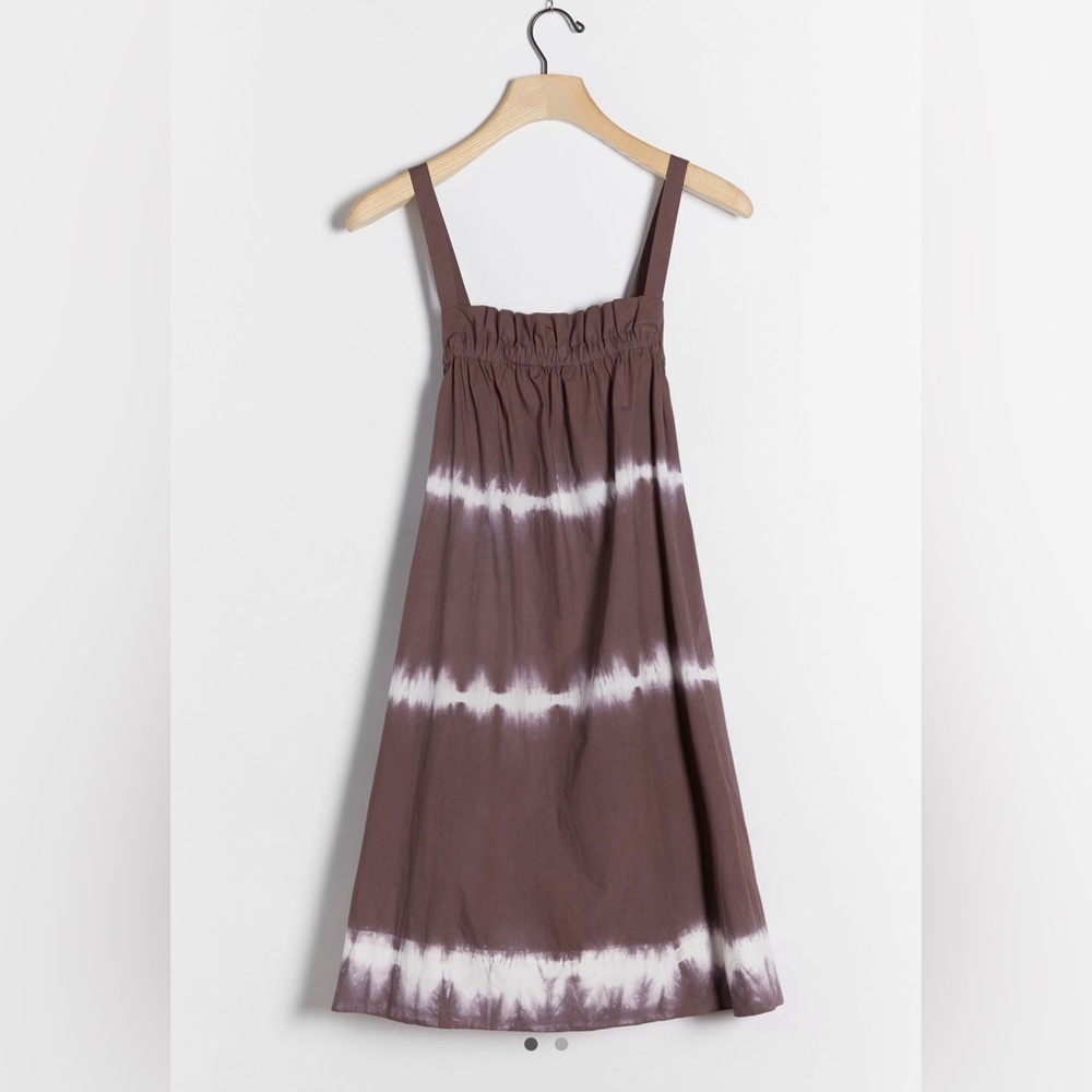 Anthropologie Othilia Square Neck Tie Dye Swing Dress